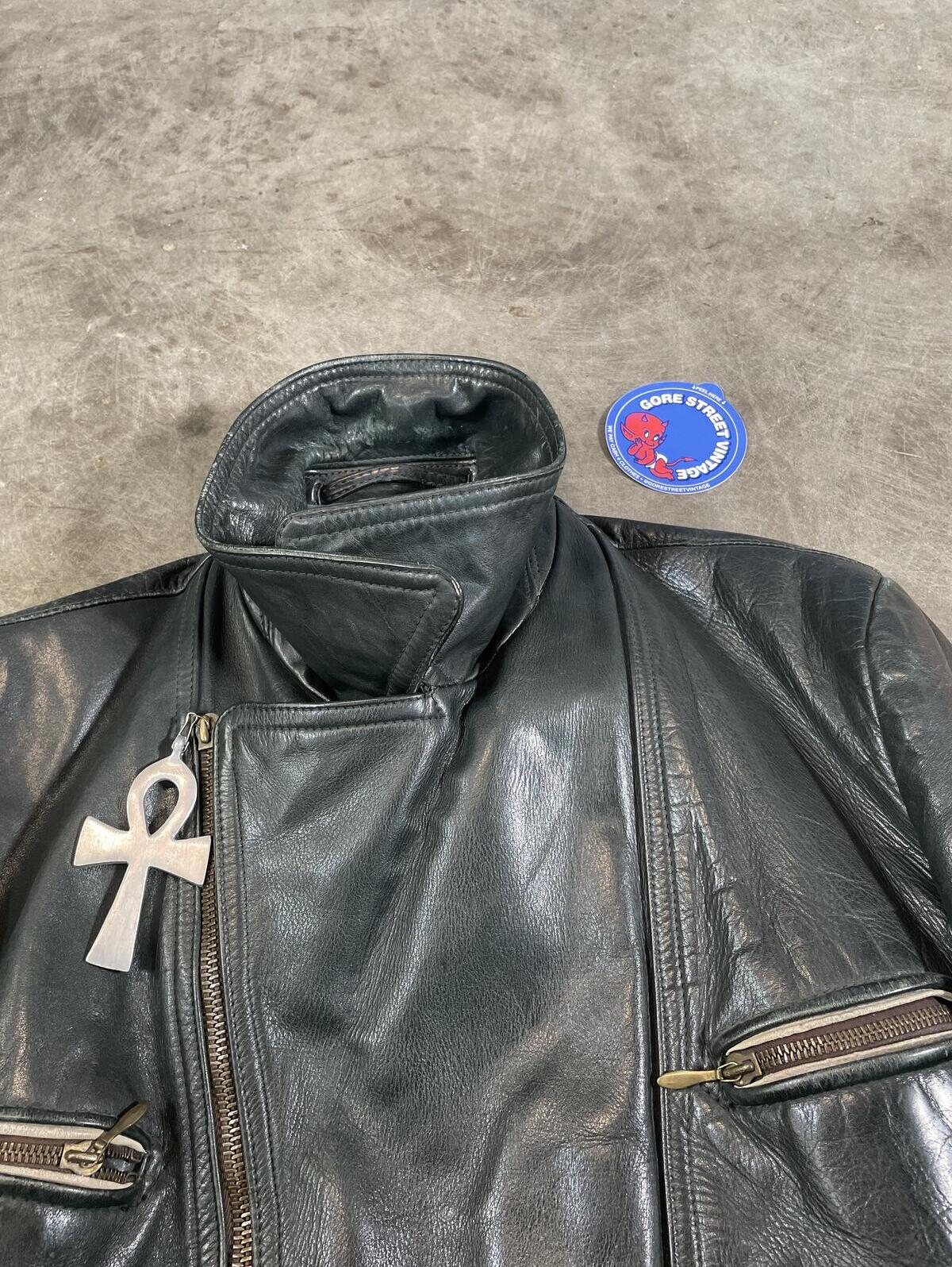 Vintage Green Suede Lined 50s Leather Motorcycle Jacket
